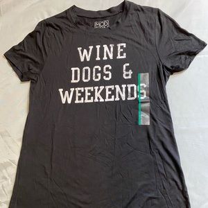 Women’s Wine, Dogs, and Weekends tee
